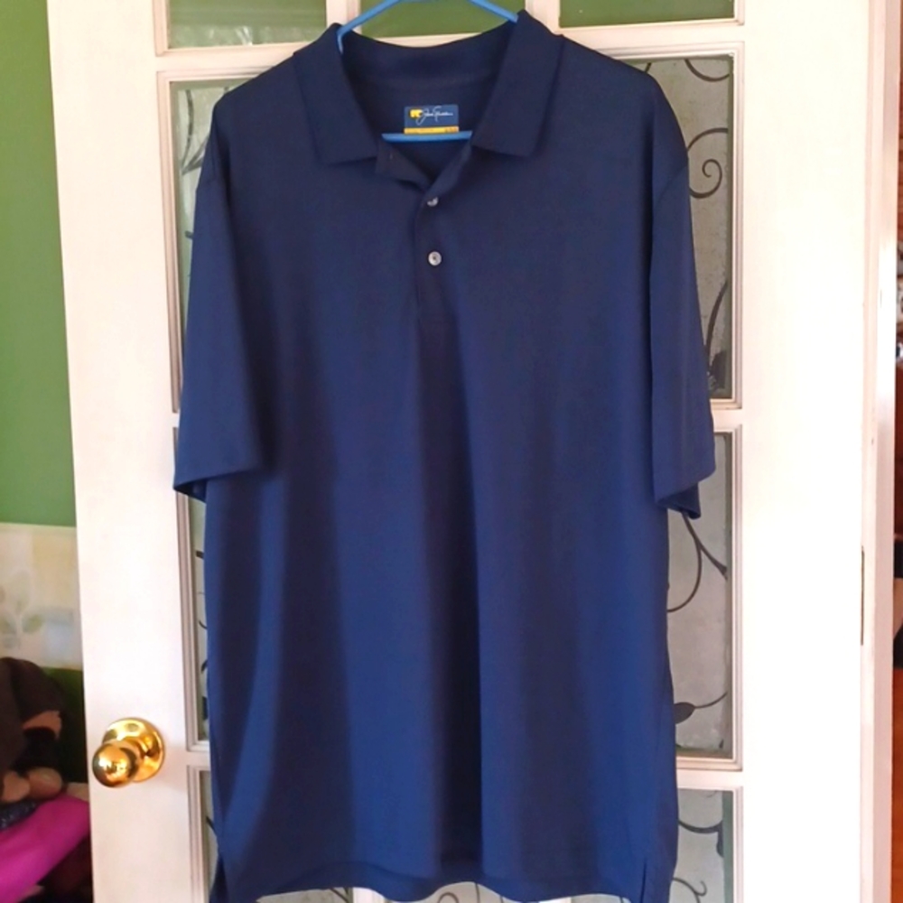 Jack Nicklaus polo shirt men's size xlarge  blue golf shirt